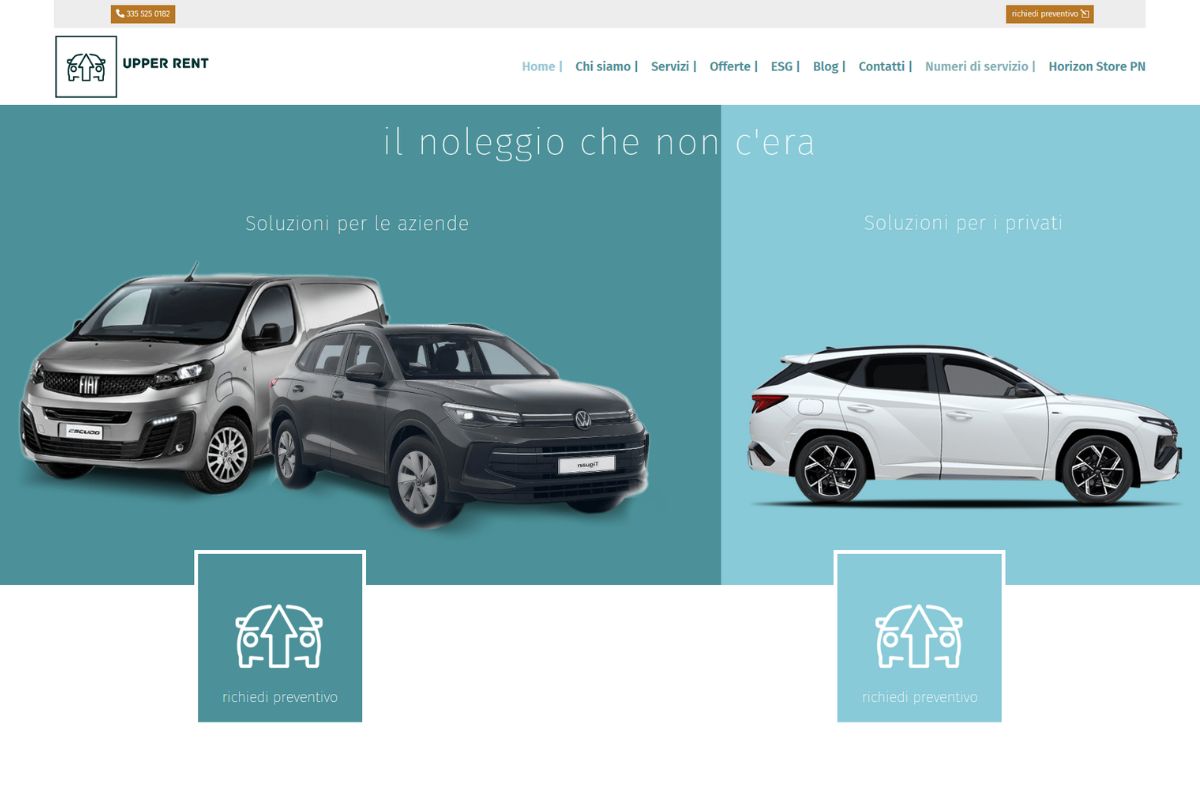 sito web Upper Rent